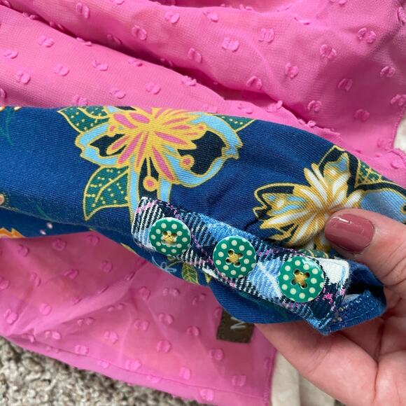 Matilda Jane Floral Long Sleeve Kids Top - Blue and Pink - Picture 5 of 9